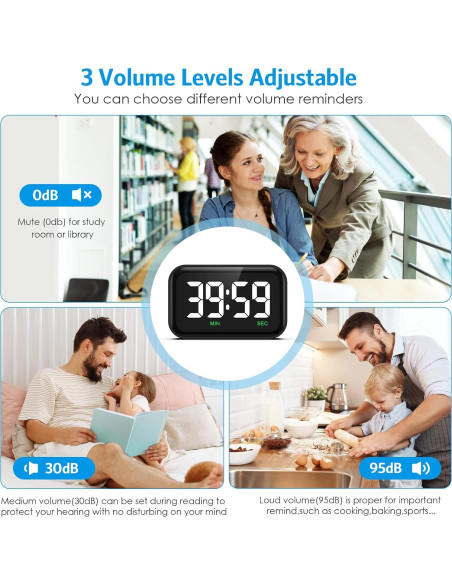 Temporizador de Cocina Digital Olipiter con Pantalla LED 3.5"