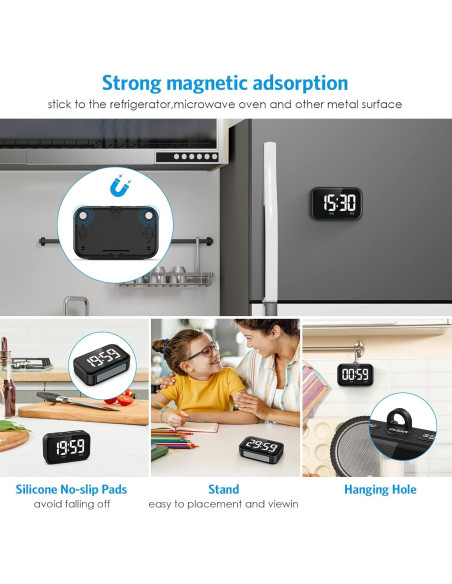 Temporizador de Cocina Digital Olipiter con Pantalla LED 3.5"