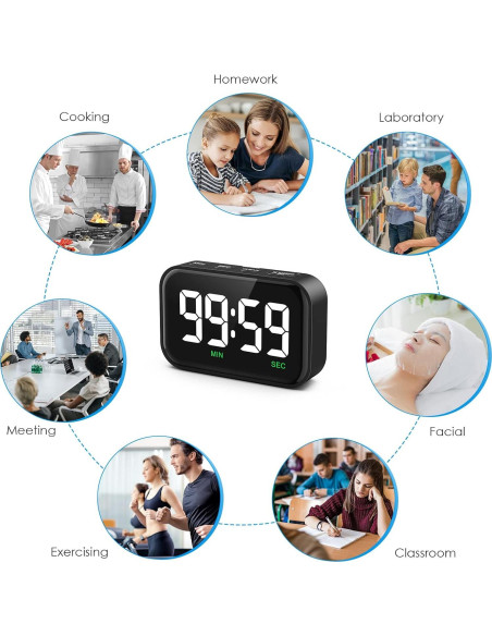 Temporizador de Cocina Digital Olipiter con Pantalla LED 3.5"