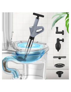 Desatascador de Inodoro Mieaoll Alta Presión con Manómetro