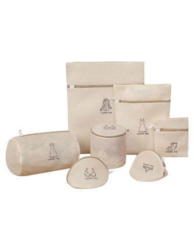 Juego de 7 Bolsas de Lavandería XHQHSZ con Cierre Automático