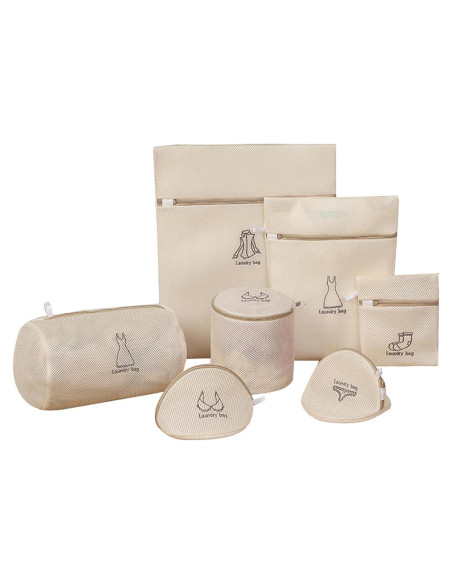 Juego de 7 Bolsas de Lavandería XHQHSZ con Cierre Automático