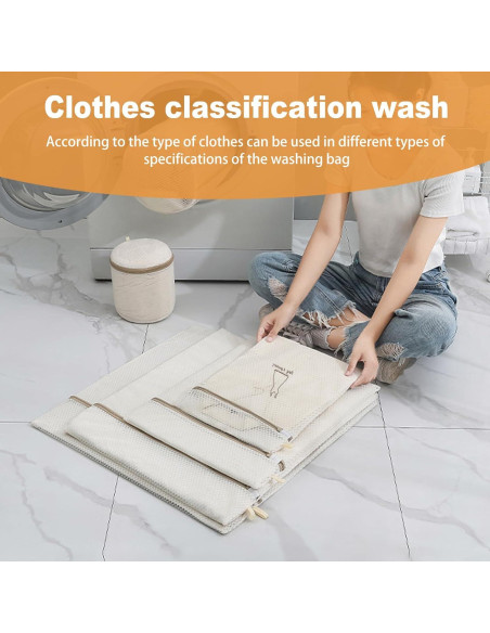 Juego de 7 Bolsas de Lavandería XHQHSZ con Cierre Automático