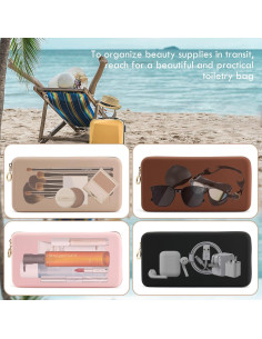 Bolsa de Brochas de Maquillaje FVION Caqui - Estuche de Viaje 2