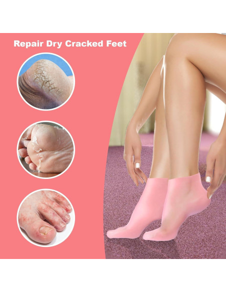 6 Pares de Calcetines Hidratantes de Silicona Vodolo para Pies