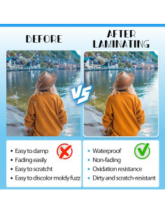 Paquete de 400 Hojas de Laminado FURWEY 3 Mil Transparente 2