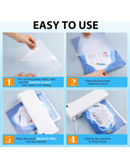 Paquete de 400 Hojas de Laminado FURWEY 3 Mil Transparente