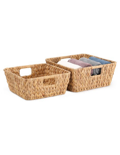 Juego de 2 Cestas de Almacenamiento DAICOLAD Cuadradas