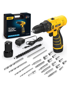 Taladro Inalámbrico DELI 12V 2.0Ah con Accesorios