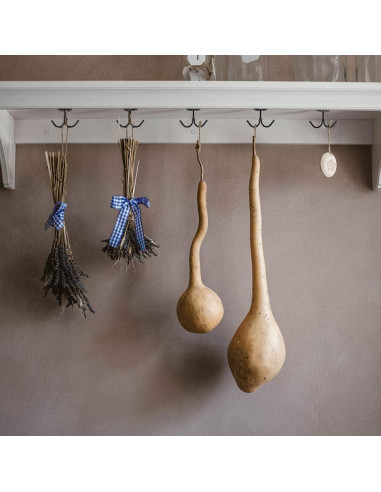 Ganchos de Techo Doble Punta Picowe - 6 Pcs Negro Hierro