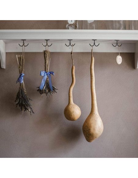 Ganchos de Techo Doble Punta Picowe - 6 Pcs Negro Hierro