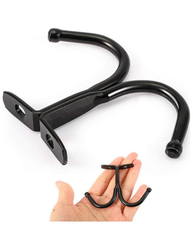 Ganchos de Techo Doble Punta Picowe - 6 Pcs Negro Hierro