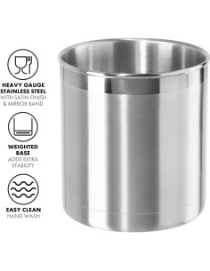 Soporte de Utensilios Jumbo Oggi Acero Inoxidable 17.78 cm 2