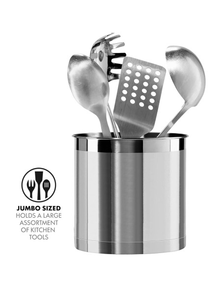 Soporte de Utensilios Jumbo Oggi Acero Inoxidable 17.78 cm