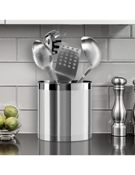 Soporte de Utensilios Jumbo Oggi Acero Inoxidable 17.78 cm