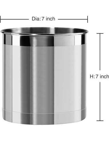 Soporte de Utensilios Jumbo Oggi Acero Inoxidable 17.78 cm