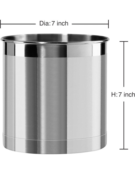 Soporte de Utensilios Jumbo Oggi Acero Inoxidable 17.78 cm