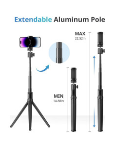 Trípode Extensible UBeesize 3 en 1 para Teléfonos y Cámaras 2