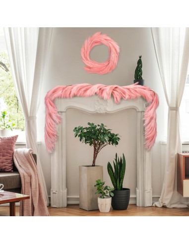 Guirnalda de Hierba Pampas Artificial Giegxin 2 Pcs 180 cm Rosa