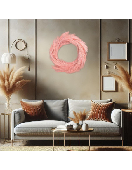 Guirnalda de Hierba Pampas Artificial Giegxin 2 Pcs 180 cm Rosa