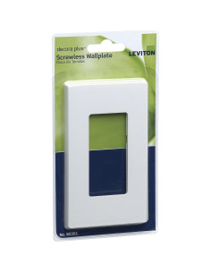 Placa de Pared Leviton Decora Plus 1 Gang Sin Tornillos Blanca 2