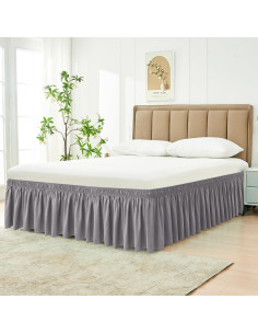 Faldón de Cama Biscaynebay Queen 38.1 cm Gris Plateado 2