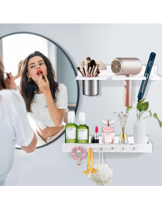 Organizador de Herramientas para el Cabello ANHIEN Blanco 4 en 1 2