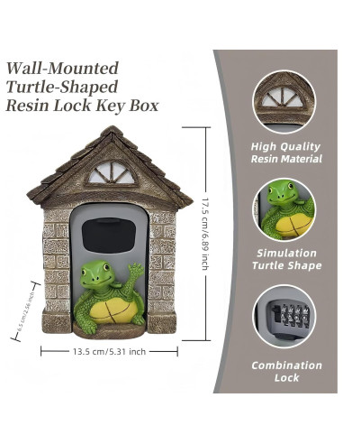 Caja de Llaves con Cerradura Exterior Memeyou Tortuga 0.71kg