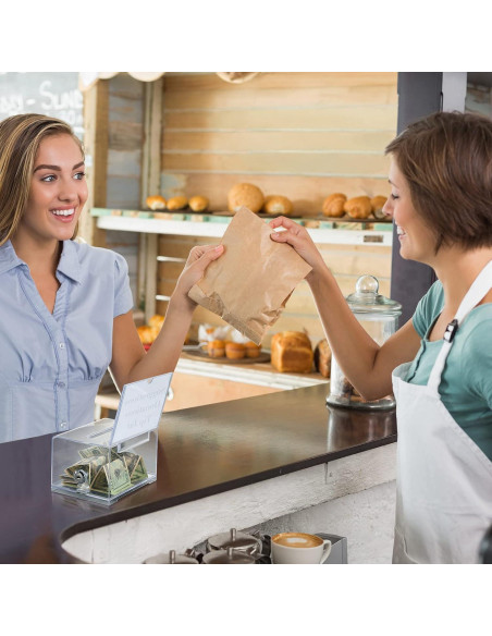 Caja de Donaciones Acrílica Chunful 6 Pcs con Cerradura 36x32x10 cm