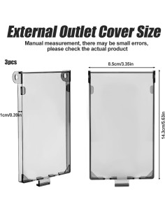 3 Piezas Cubierta de Salida Exterior Lasuroa Tipo 3R 14.3x8.5cm 2