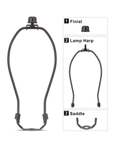 Soporte de Pantalla de Lámpara Qc 20.32 cm Bronce 2 Piezas 2