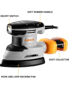 Lijadora de Detalle DEKOPRO 20V 13000 RPM con Accesorios 2