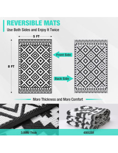 Alfombra Exterior Reversible HAUSHOF 2.03x1.27m Impermeable 2