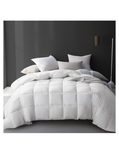 Edredón King Hotel Gran de Plumas de Ganso Blanco 228.6x269.2 cm