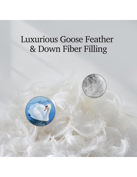 Edredón King Hotel Gran de Plumas de Ganso Blanco 228.6x269.2 cm