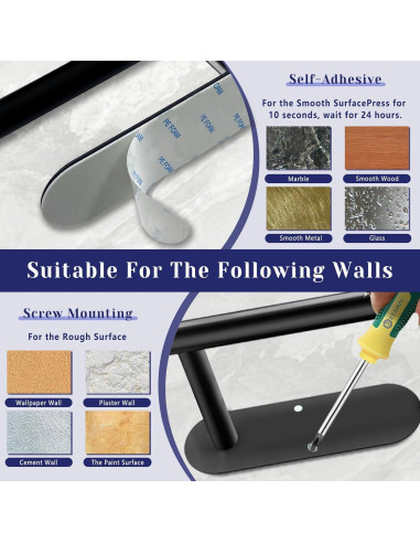 Soporte para Toallas de Papel Bollove Negro Acero Inoxidable