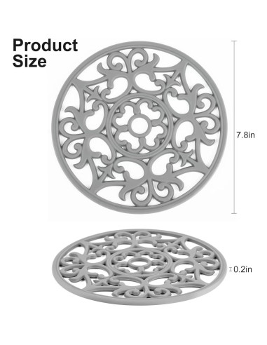 Set de Trivetes de Silicona SPUVGVC 3 Piezas Azul Antideslizante