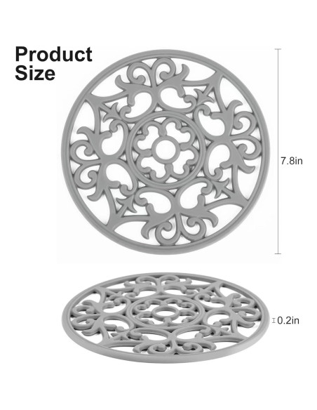 Set de Trivetes de Silicona SPUVGVC 3 Piezas Azul Antideslizante