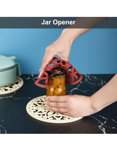 Set de Trivetes de Silicona SPUVGVC 3 Piezas Azul Antideslizante