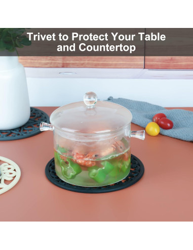 Set de Trivetes de Silicona SPUVGVC 3 Piezas Azul Antideslizante