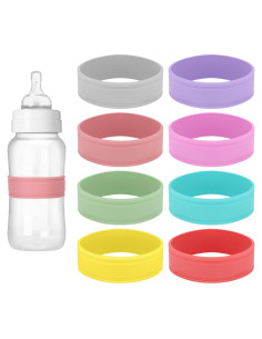 Etiquetas de Botellas de Bebé Silicona Penitue 8 Piezas Multicolor
