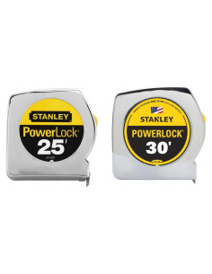 Medidor de Cinta Stanley Powerlock 25m y 30m Cromo