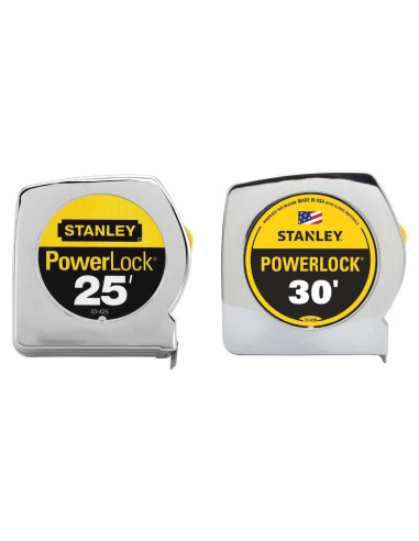 Medidor de Cinta Stanley Powerlock 25m y 30m Cromo