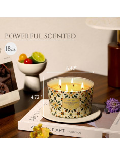 Velas Aromatizadas de Cera de Soja HomeLights 510g 4 Mechas 2