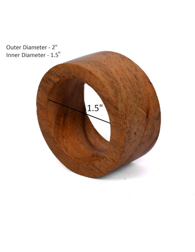 Conjunto de 12 Anillos de Servilleta de Madera Acacia Samhita
