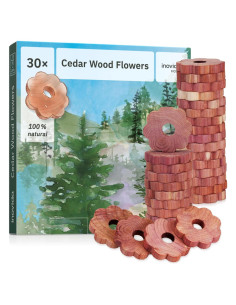 30 Anillos de Madera de Cedro Americano - Ambientador Natural