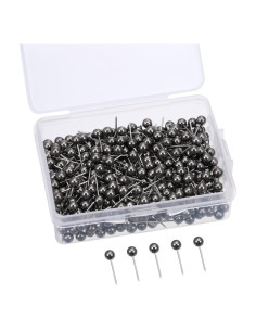 Chinchetas de Mapa EBOOT 400 Piezas Negro Metálico Retro