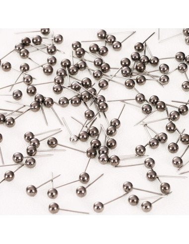 Chinchetas de Mapa EBOOT 400 Piezas Negro Metálico Retro