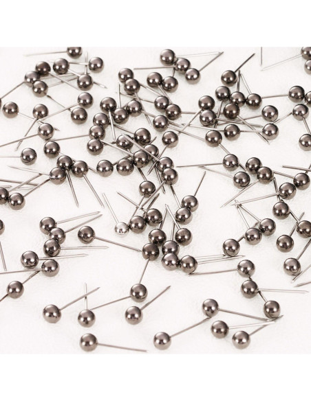 Chinchetas de Mapa EBOOT 400 Piezas Negro Metálico Retro