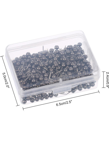 Chinchetas de Mapa EBOOT 400 Piezas Negro Metálico Retro